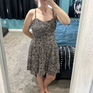 Old Navy Leopard Print Fit and Flare Cami Dress size small